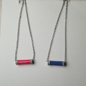 Lia Sophia Taffy Necklaces, Pink And Blue